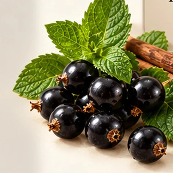 Blackcurrant, cinnamon, mint