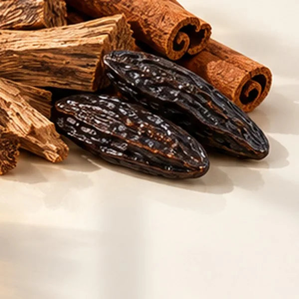 Cinnamon, oak, tonka bean